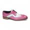 Duca Di Matiste "Saranno" Pink/Bone Genuine Italian Calf Leather Lace-Up Dress Shoes.